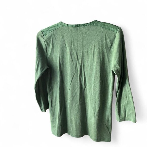 Ralph Lauren Equestrian Women’s Green 3/4 sleeve shirt Size Medium - Picture 2 of 4